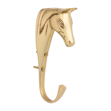 Porte bride de cheval en laiton massif Supreme Doré