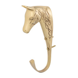 Porte bride de cheval en laiton massif Supreme Doré