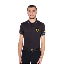 Polo homme Equestro Scuderia manches courtes Noir