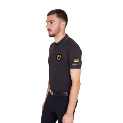 Polo homme Equestro Scuderia manches courtes Noir