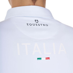 Polo de concours homme manches longues Equestro x FISE Blanc Polo de concours homme manches longues Equestro x FISE Blanc