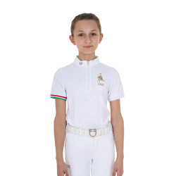 Polo de concours équitation fille zip Equestro FISE