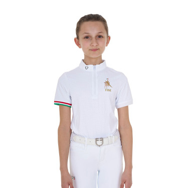 Polo de concours équitation fille zip Equestro FISE