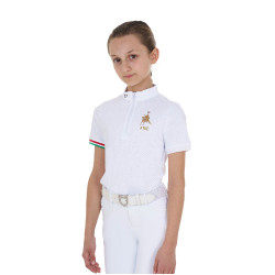 Polo de concours équitation fille zip Equestro FISE