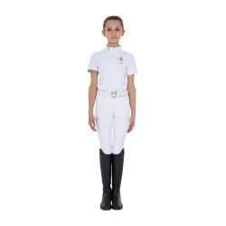Polo de concours équitation fille zip Equestro FISE