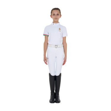 Polo de concours équitation fille zip Equestro FISE