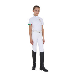 Polo de concours équitation fille zip Equestro FISE