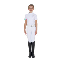 Polo de concours équitation fille zip Equestro FISE
