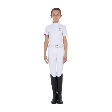 Polo de concours équitation fille zip Equestro FISE