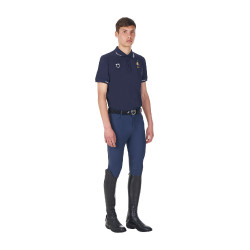 Polo d’entraînement homme Equestro x FISE trois boutons manches courtes Marine blazer Bleu marine Polo d’entraînement homme Equestro x FISE trois boutons manches courtes Marine blazer Bleu marine