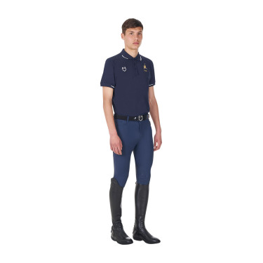 Polo d’entraînement homme Equestro x FISE trois boutons manches courtes Marine blazer Bleu marine Polo d’entraînement homme Equestro x FISE trois boutons manches courtes Marine blazer Bleu marine