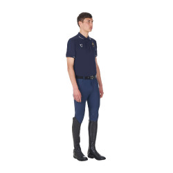 Polo d’entraînement homme Equestro x FISE trois boutons manches courtes Marine blazer Bleu marine Polo d’entraînement homme Equestro x FISE trois boutons manches courtes Marine blazer Bleu marine