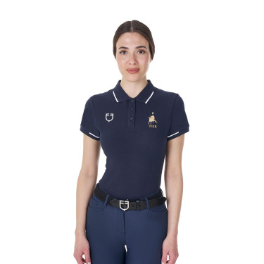 Polo d’équitation femme Equestro x FISE manches courtes