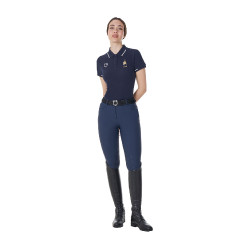 Polo d’équitation femme Equestro x FISE manches courtes
