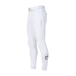 Pantalon d’équitation homme Equestro x FISE grip genoux Blanc Pantalon d’équitation homme Equestro x FISE grip genoux Blanc