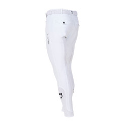 Pantalon d’équitation homme Equestro x FISE full grip Blanc Pantalon d’équitation homme Equestro x FISE full grip Blanc