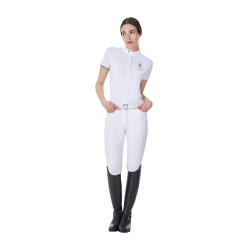 Pantalon d’équitation homme Equestro x FISE full grip Blanc Pantalon d’équitation homme Equestro x FISE full grip Blanc