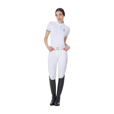 Pantalon d’équitation homme Equestro x FISE full grip Blanc Pantalon d’équitation homme Equestro x FISE full grip Blanc