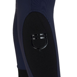 Pantalon d’équitation femme Equestro grip genoux taille haute doublé polaire Marine blazer Bleu marine