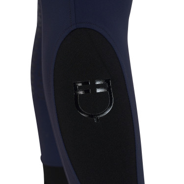 Pantalon d’équitation femme Equestro grip genoux taille haute doublé polaire Marine blazer Bleu marine