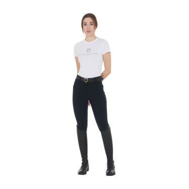 Pantalon d’équitation femme Equestro grip genoux taille haute doublé polaire Noir Pantalon d’équitation femme Equestro grip genoux taille haute doublé polaire Noir