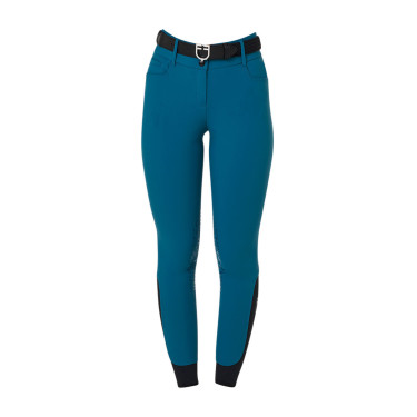 Pantalon d’équitation femme taille haute Equestro, grip genoux