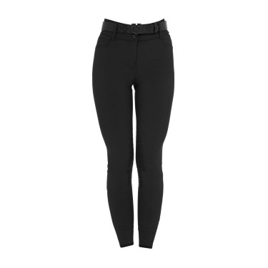Pantalon d’équitation femme Equestro grip genoux taille haute Noir Pantalon d’équitation femme Equestro grip genoux taille haute Noir