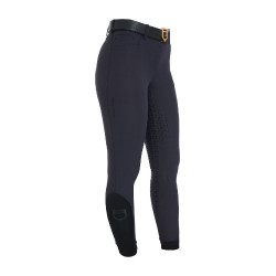 Pantalon d’équitation femme Equestro full grip taille haute doublé polaire Marine blazer Bleu marine