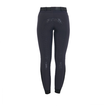Pantalon d’équitation femme Equestro full grip taille haute doublé polaire Marine blazer Bleu marine