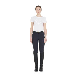 Pantalon d’équitation femme Equestro full grip taille haute doublé polaire Marine blazer Bleu marine