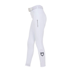 Pantalon d’équitation enfant unisexe Equestro x FISE grip genoux Blanc Pantalon d’équitation enfant unisexe Equestro x FISE grip genoux Blanc