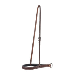 Muserolle rembourrée en cuir Pool’s Huilé Marron