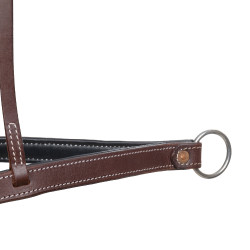Muserolle rembourrée en cuir Pool’s Huilé Marron