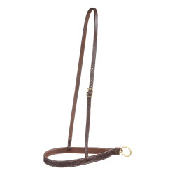 Muserolle pour bridon one-ear Pool’s avec boucles laiton Huilé Marron