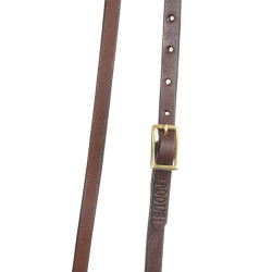Muserolle pour bridon one-ear Pool’s avec boucles laiton Huilé Marron