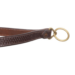 Muserolle pour bridon one-ear Pool’s avec boucles laiton Huilé Marron