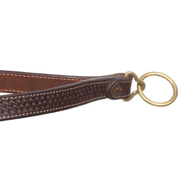 Muserolle pour bridon one-ear Pool’s avec boucles laiton Huilé Marron