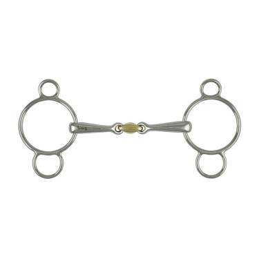 Mors d’équitation Pessoa 3 pièces laiton – Umbria Mors d’équitation Pessoa 3 pièces laiton – Umbria