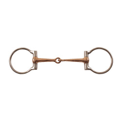 Mors d’équitation western D inox avec canon cuivre Mors d’équitation western D inox avec canon cuivre