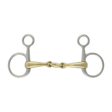 Mors d’équitation Baucher double brisure cuivre Mors d’équitation Baucher double brisure cuivre