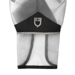 Masque anti-mouches Equestro complet avec logo Gris