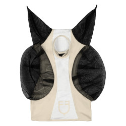 Masque anti-mouches Equestro bicolore en mesh After glow / blanc brillant Masque anti-mouches Equestro bicolore en mesh After glow / blanc brillant