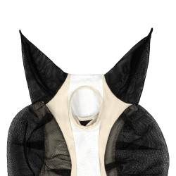 Masque anti-mouches Equestro bicolore en mesh After glow / blanc brillant Masque anti-mouches Equestro bicolore en mesh After glow / blanc brillant