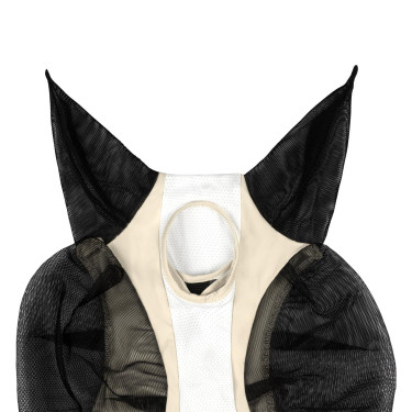 Masque anti-mouches Equestro bicolore en mesh After glow / blanc brillant Masque anti-mouches Equestro bicolore en mesh After glow / blanc brillant