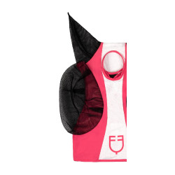 Masque anti-mouches Equestro bicolore en mesh Chèvrefeuille / blanc brillant