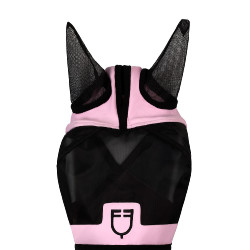 Masque anti-mouches Equestro avec logo frontal Bouquet orchidée Rose