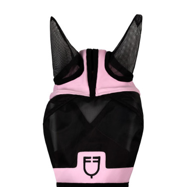 Masque anti-mouches Equestro avec logo frontal Bouquet orchidée Rose
