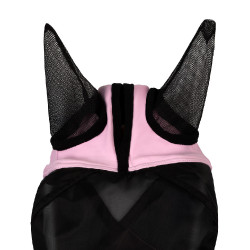 Masque anti-mouches Equestro avec logo frontal Bouquet orchidée Rose