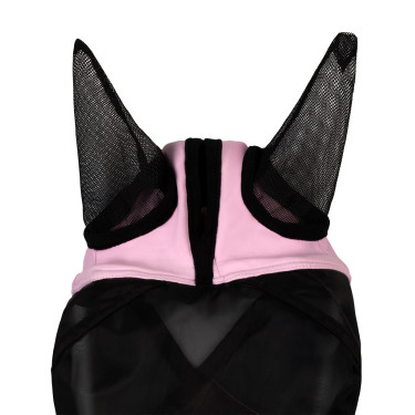 Masque anti-mouches Equestro avec logo frontal Bouquet orchidée Rose
