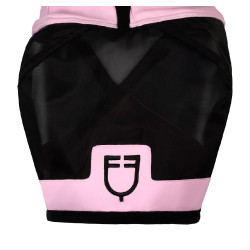 Masque anti-mouches Equestro avec logo frontal Bouquet orchidée Rose